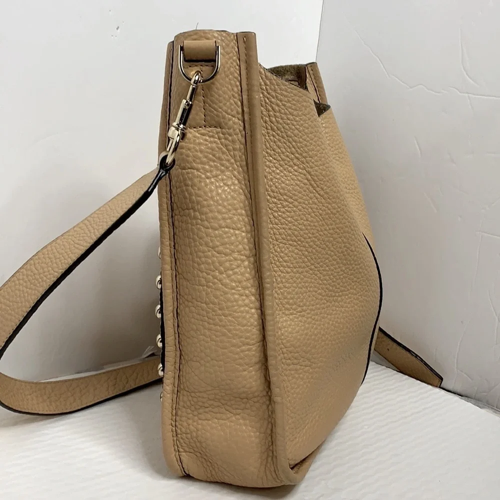 Rebecca Minkoff pebbled leather feed bag.
